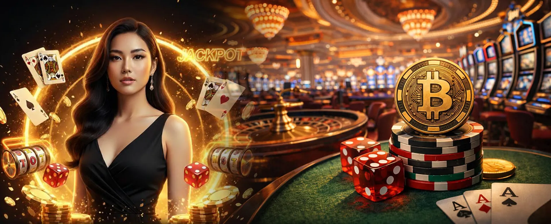 fb777 Online Casino Lobby with Golden Accents